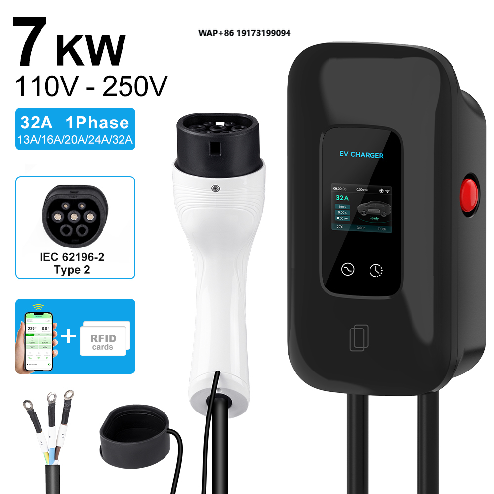 Fast Ev Charger - Cargador para Vehículos Eléctricos, 220V, 7KW,
