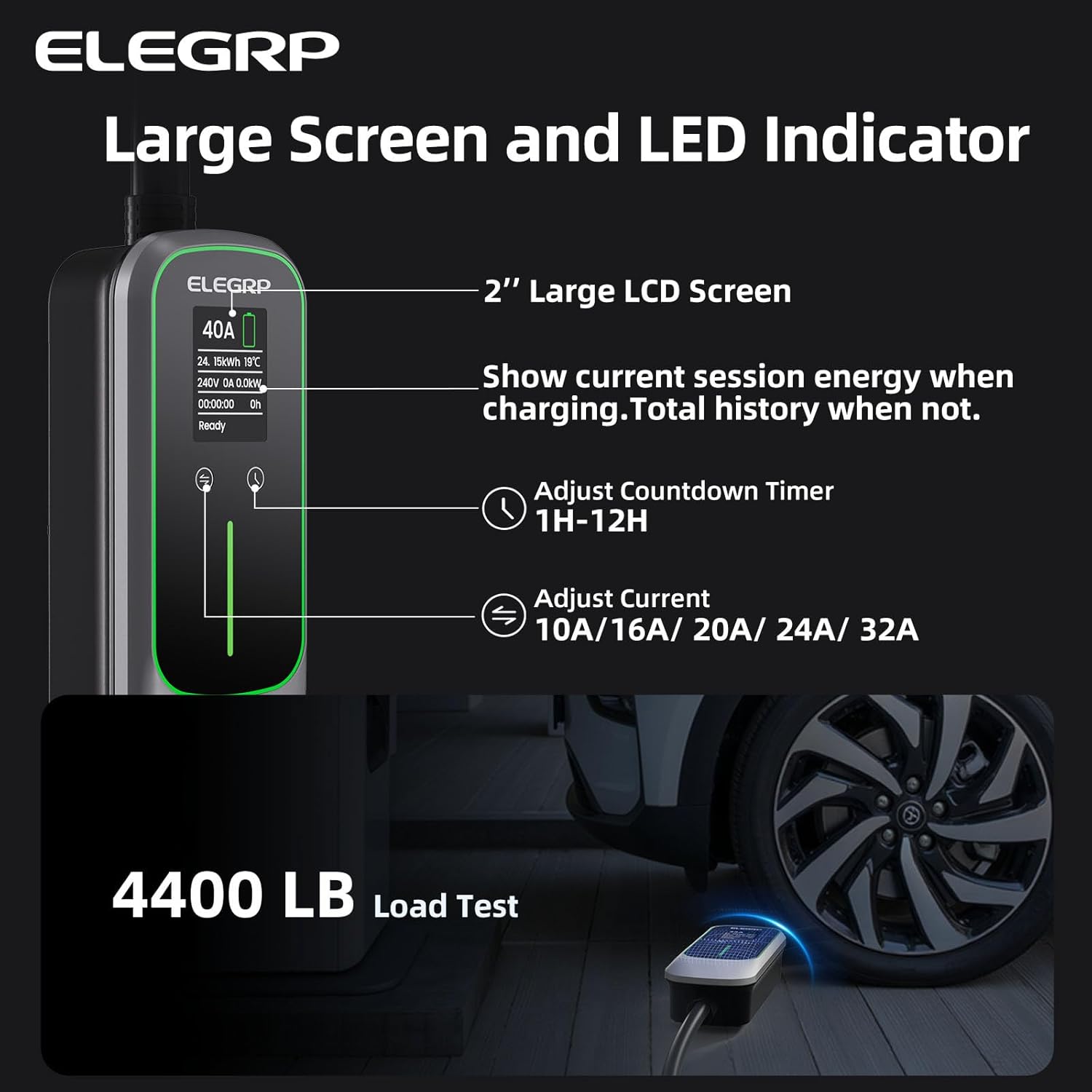 ELEGRP Cargador portátil para  - Portable Ev Charger reseña y precio