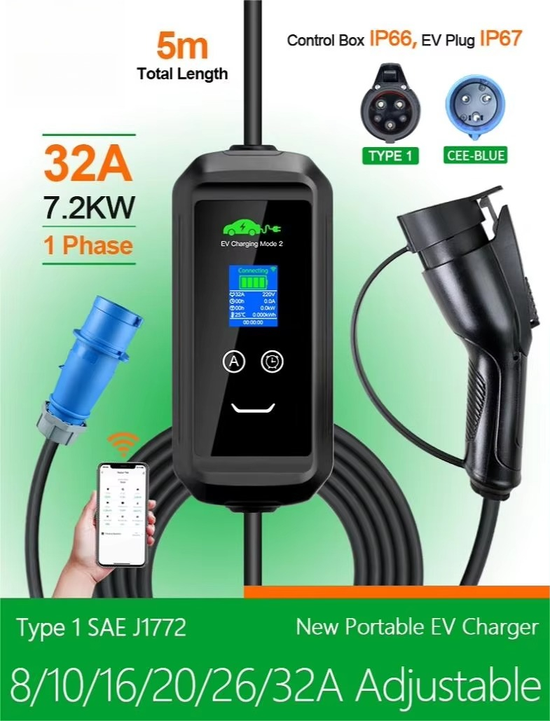 Cargador Portátil para Vehícul - Portable Ev Charger reseña y precio