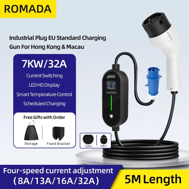 ROMADA-cargador portátil para  - Ev Charger Adapter reseña y precio